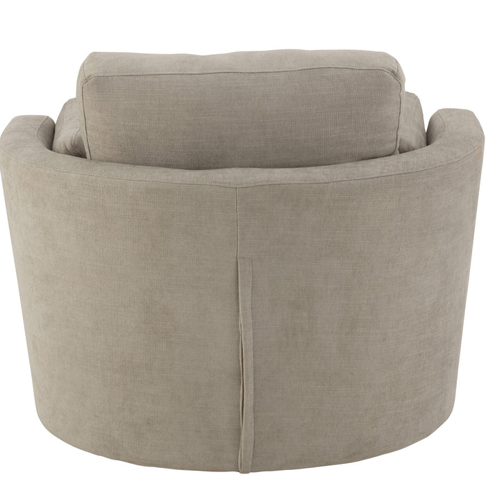 J-Line loungestoel Swiv - hout|textiel - grijs