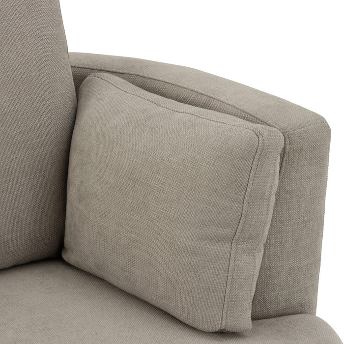 J-Line loungestoel Swiv - hout|textiel - grijs