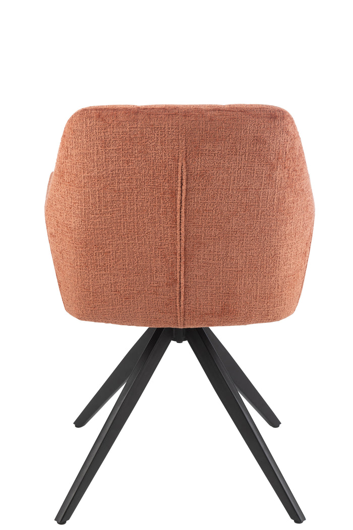 J-Line stoel Louna - ijzer|acryl - perzik