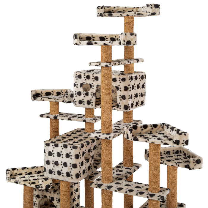 tectake® Krabpaal Mieze - Zwart|Beige