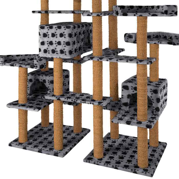 tectake® Krabpaal Mieze - Zwart | Grijs