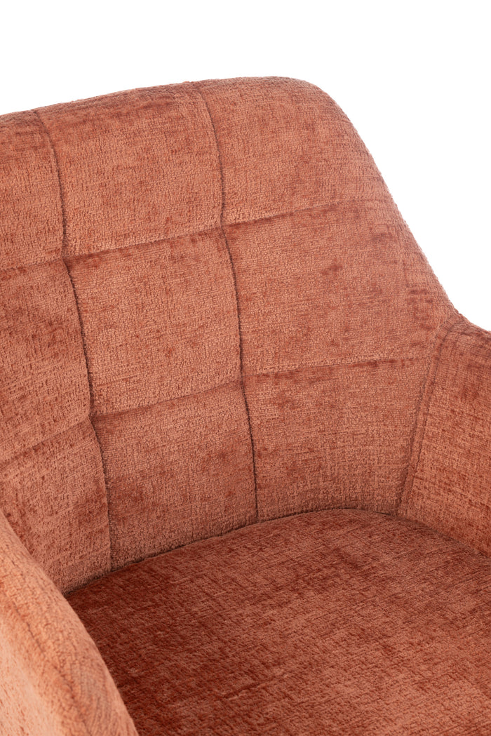 J-Line stoel Louna - ijzer|acryl - perzik