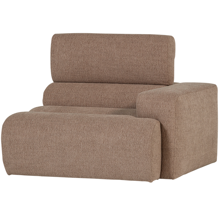 WOOOD Novi 1-Zits Element Bank Arm Rechts - Polyester - Taupe