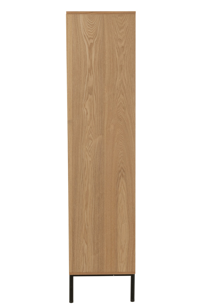 J-Line kast Vakken - metaal - naturel|zwart