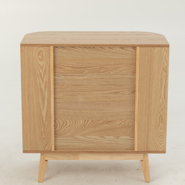 J-Line kast Rond - dennenhout - naturel - large