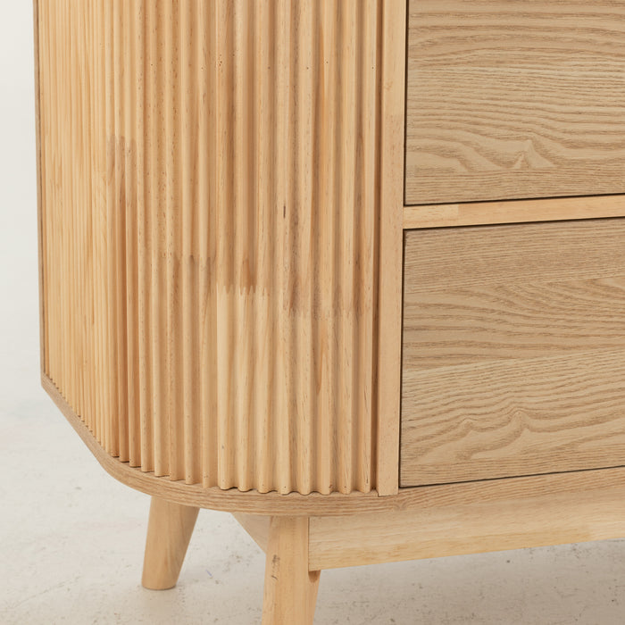 J-Line kast Rond - dennenhout - naturel - large