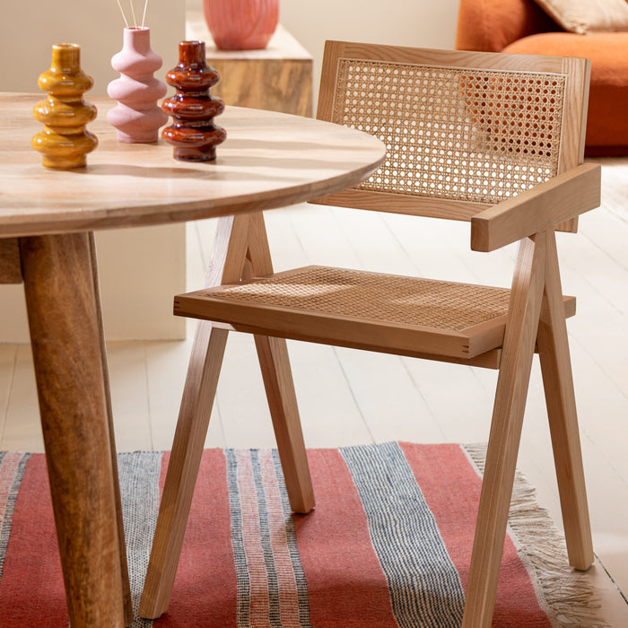 J-Line stoel Rooster - essenhout|rotan - naturel