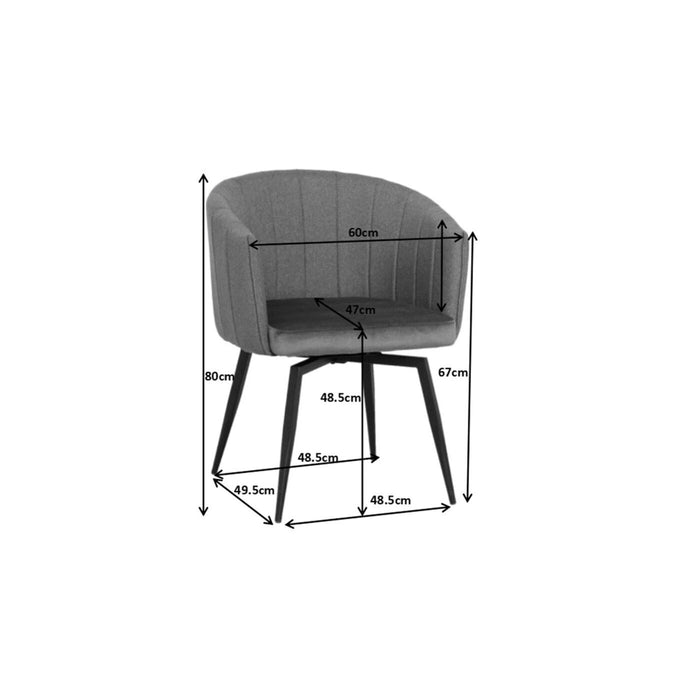 Kare Design Merida draaistoel - roze