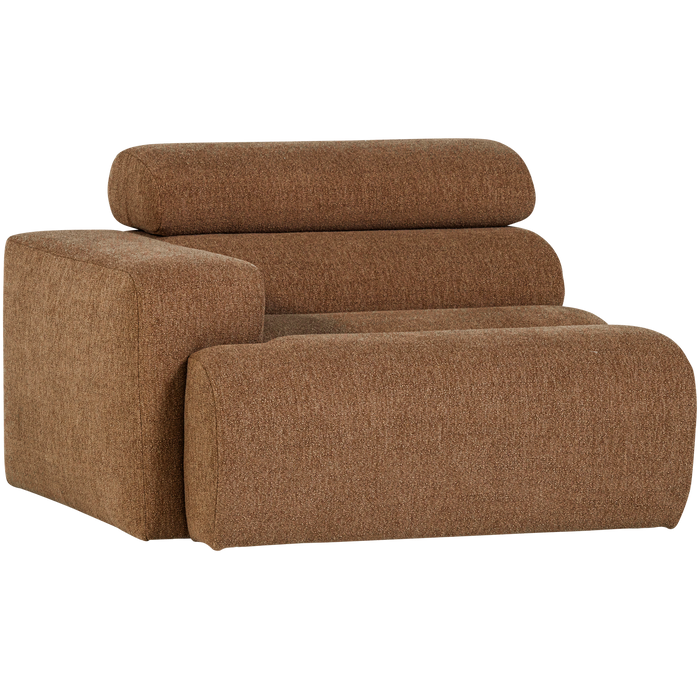 WOOOD Novi 1-Zits Element Bank Arm Links - Polyester - Karamelbruin