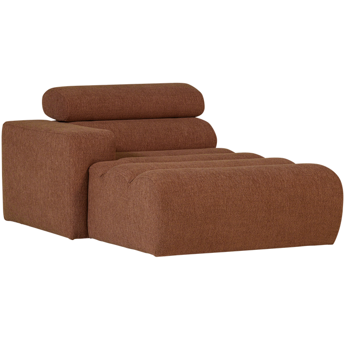WOOOD Novi Chaise Longue Element Arm Links - Polyester - Terra