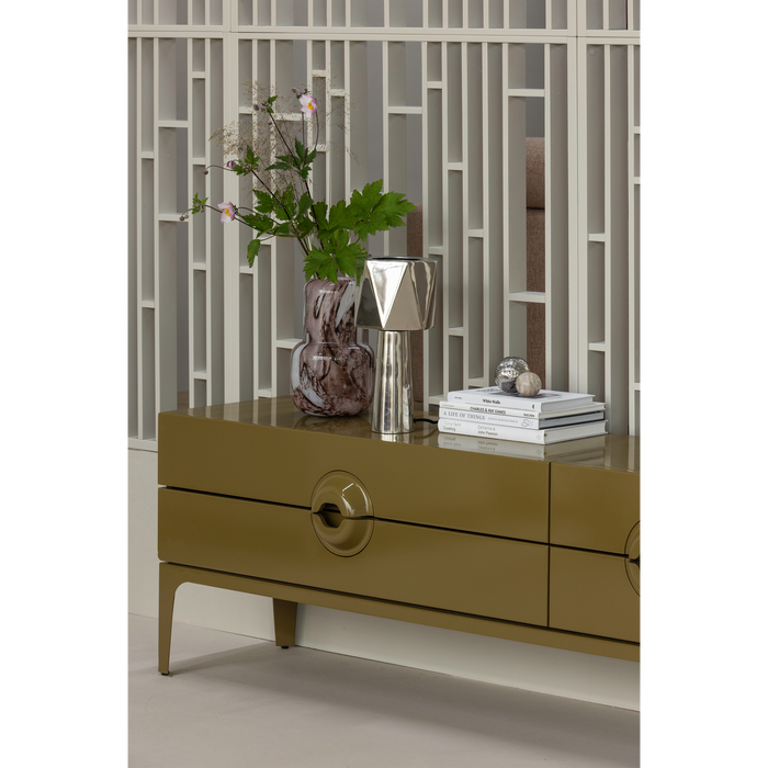 WOOOD Merge Tv Meubel - Eucalyptus hout - Honinggeel - 57x160x44