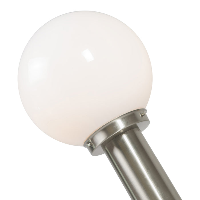 QAZQA Smart buitenlamp paal staal RVS 50 cm incl. Wifi A60 - Sfera