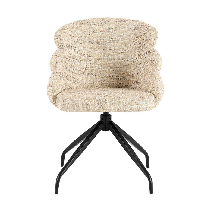 Giga Meubel - Eetkamerstoel Taupe - Draaibaar - Claes - Set van 2