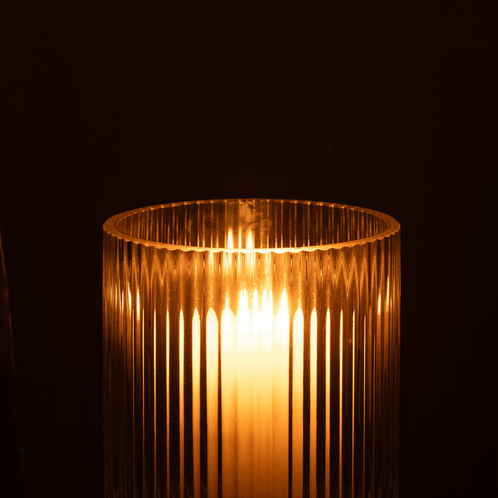 J-Line windlicht Clara - glas - transparant - small