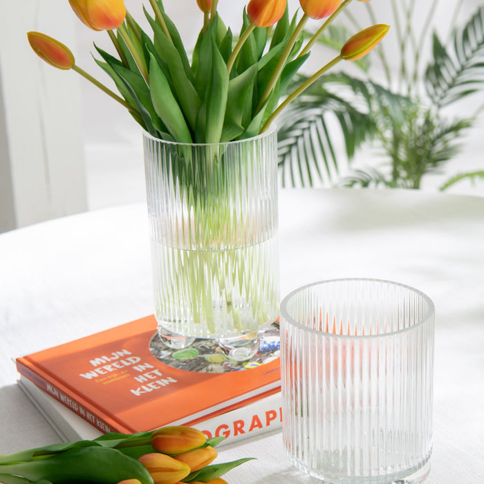 J-Line windlicht Clara - glas - transparant - small