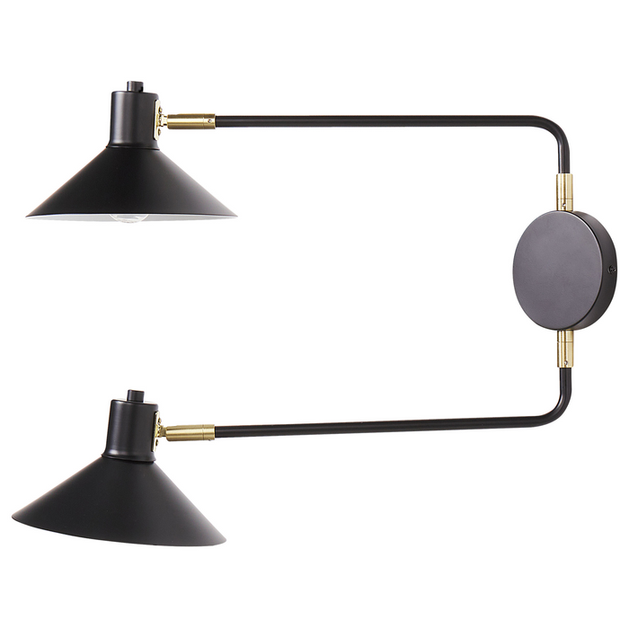 Beliani - KADASSA - Wandlamp - Zwart - Staal