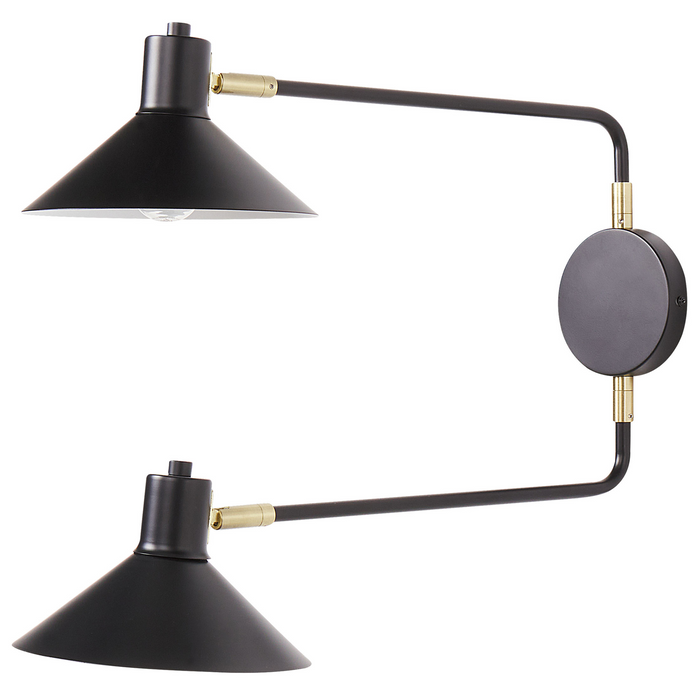 Beliani - KADASSA - Wandlamp - Zwart - Staal