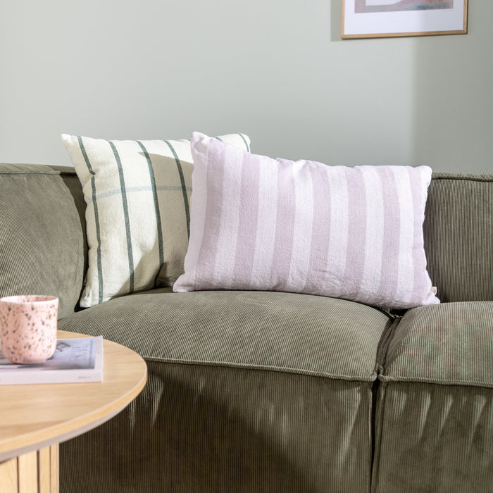 by fonQ Linen Stripe Sierkussen 40 x 60 cm - Lavendel