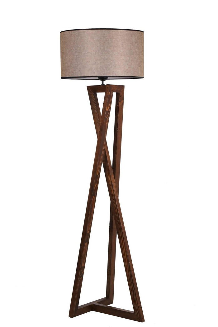 Asir | Vloerlamp | Okkernoot - 45 x 45 x 149 cm