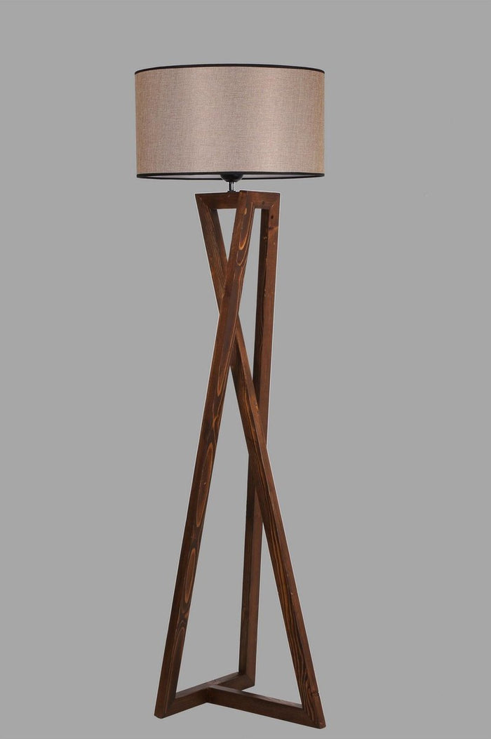 Asir | Vloerlamp | Okkernoot - 45 x 45 x 149 cm