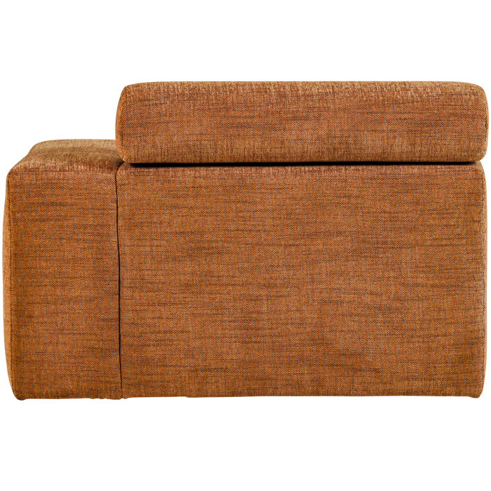 WOOOD Novi Chaise Longue Element Arm Rechts - PES -Oranje Melange