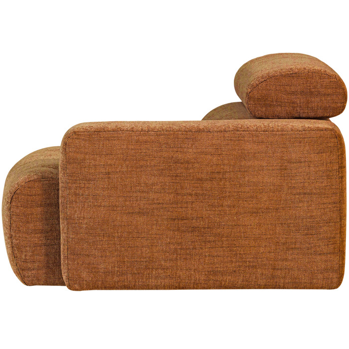 WOOOD Novi 1-Zits Element Bank Arm Rechts - Polyester - Oranje Melange