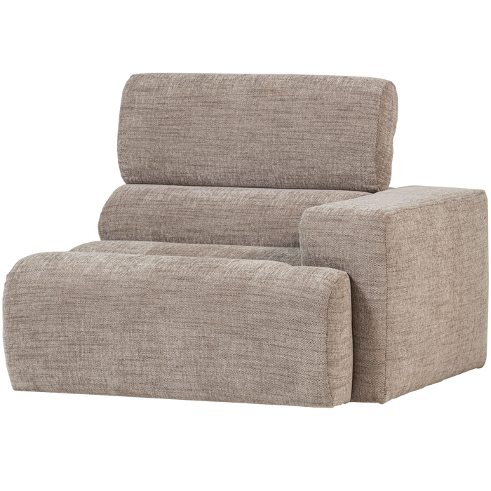 WOOOD Novi 1-Zits Element Bank Arm Rechts - PES - Naturel Melange