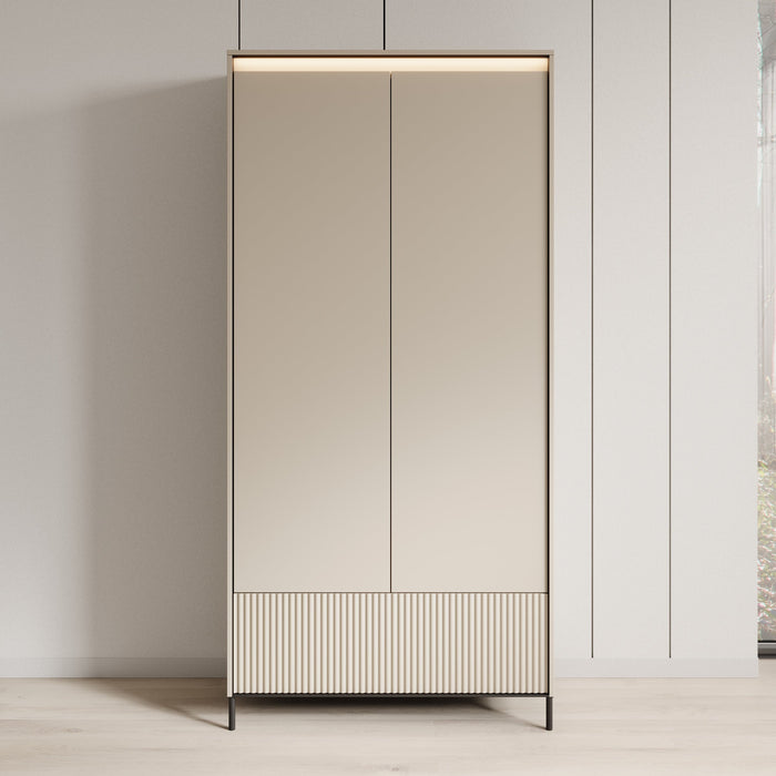 Meubella - Kledingkast Timoteo - Beige - 101 cm