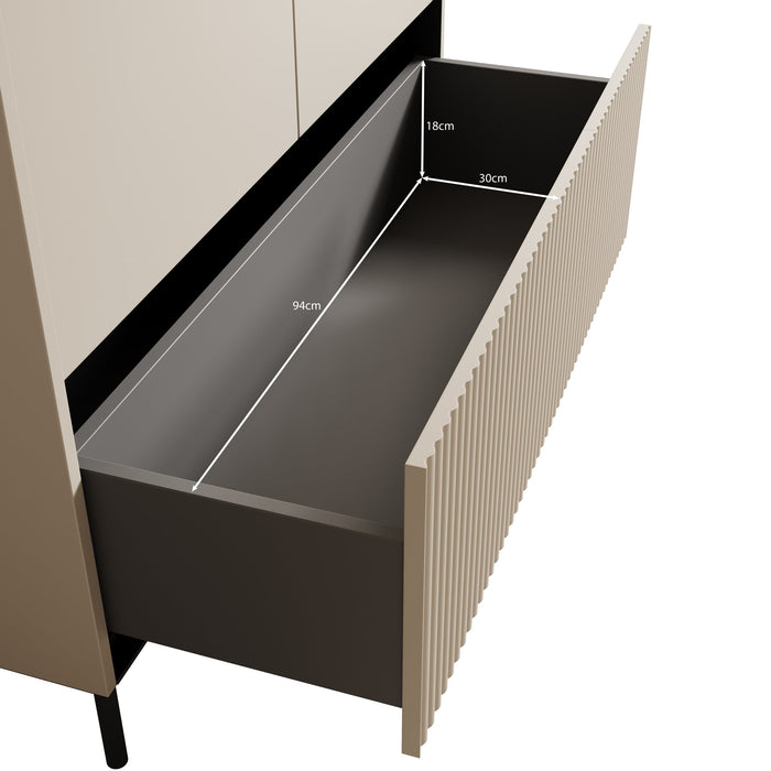 Meubella - Kledingkast Timoteo - Beige - 101 cm