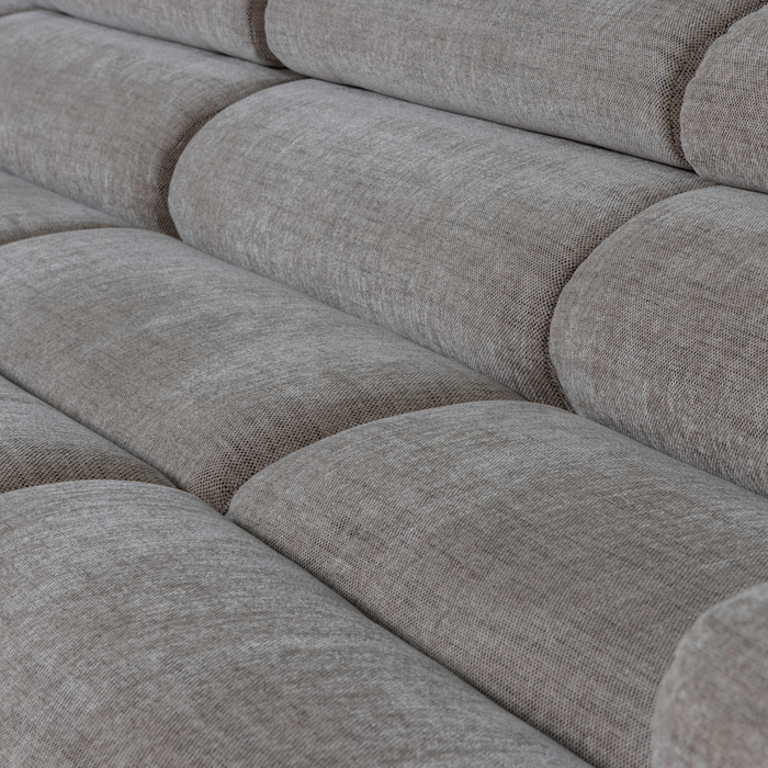 WOOOD Novi Chaise Longue Bank Links - Polyester - Grijs Melange