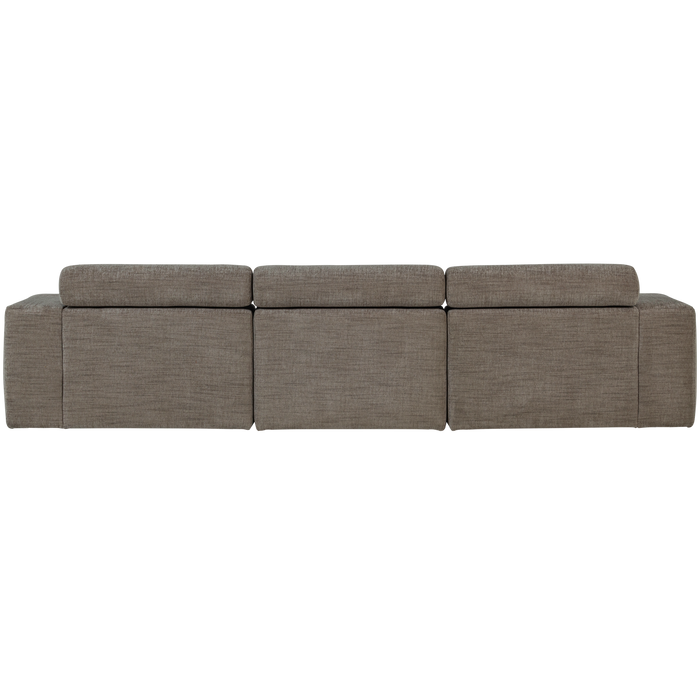 WOOOD Novi Chaise Longue Bank Links - Polyester - Grijs Melange