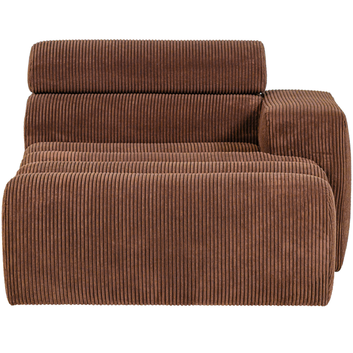 WOOOD Novi Chaise Longue Element Arm Rechts - Ribstof - Terra