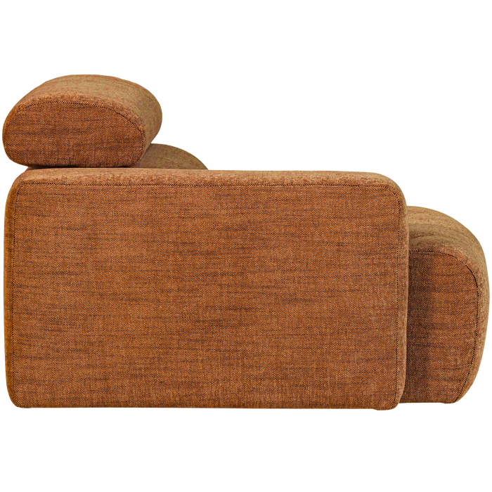 WOOOD Novi 1-Zits Element Bank Arm Links - Polyester - Oranje Melange