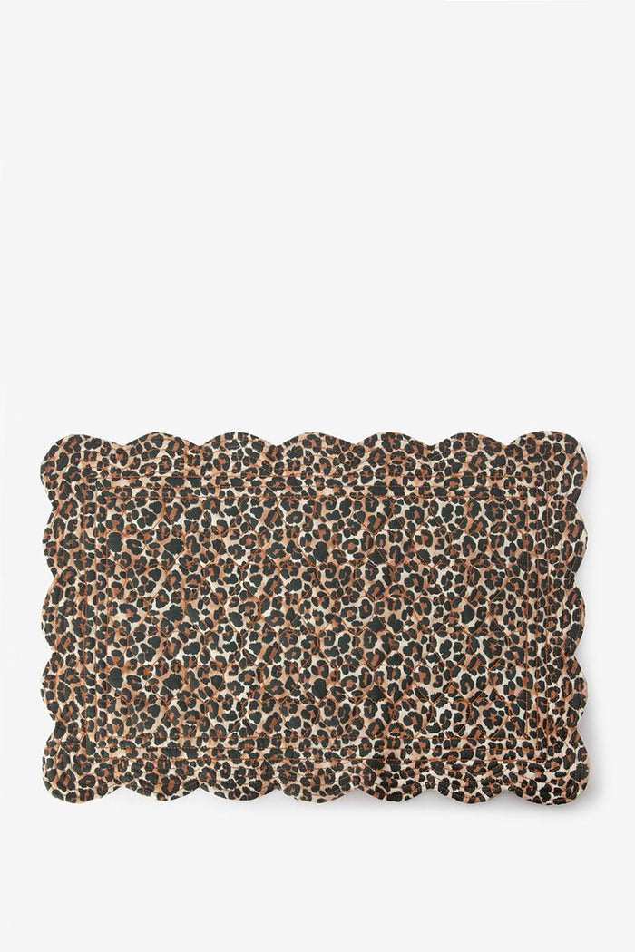 Sissy-Boy Lichtoranje placemat set met hartjes en leopard print-2st.