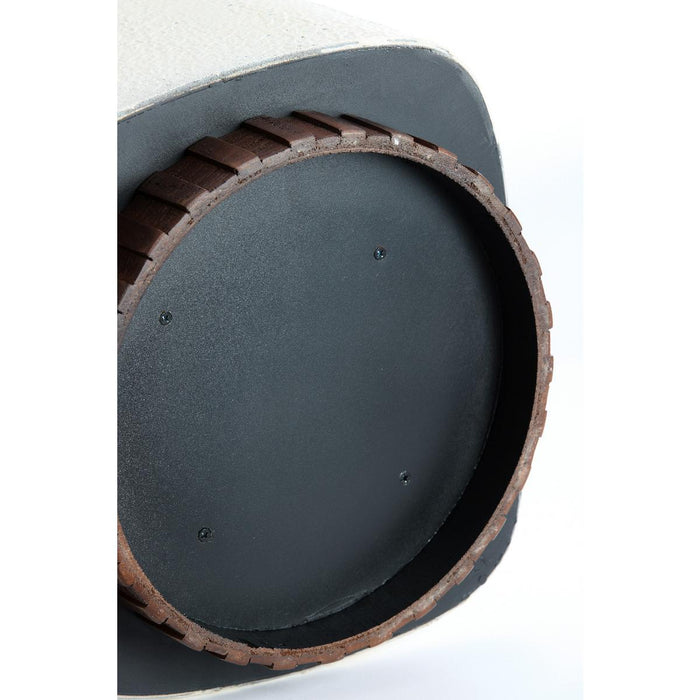 Light&living Bijzettafel 37x34x45 cm SEDDON crème+hout bruin