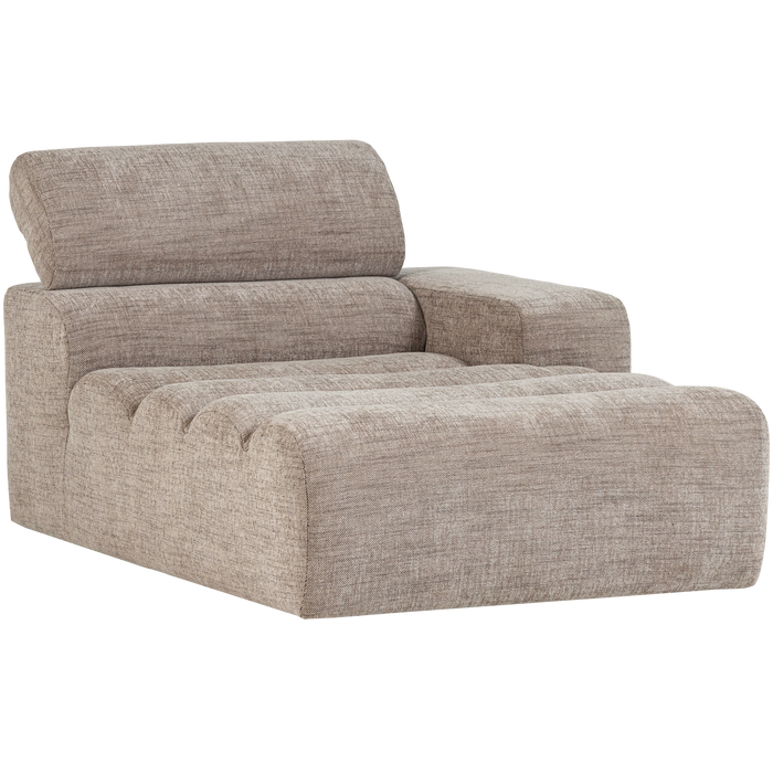 WOOOD Novi Chaise Longue Element Arm Rechts - PES - Naturel Melange