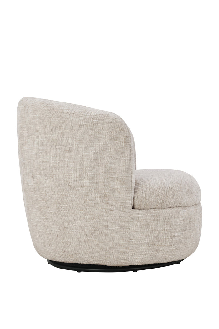 DÉJA Living - Draaifauteuil Greige Stof - Zithoogte 40cm - Lilou