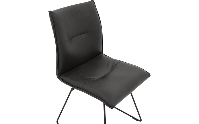 Goossens Eetkamerstoel Nica - Leder zonder armleuning