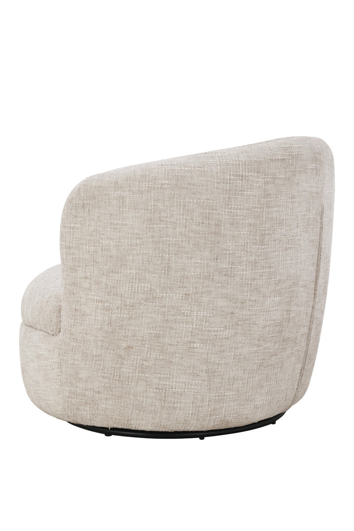 DÉJA Living - Draaifauteuil Greige Stof - Zithoogte 40cm - Lilou