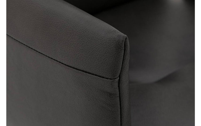 Goossens Eetkamerstoel Nica, Gestoffeerde armleuning - Leder met