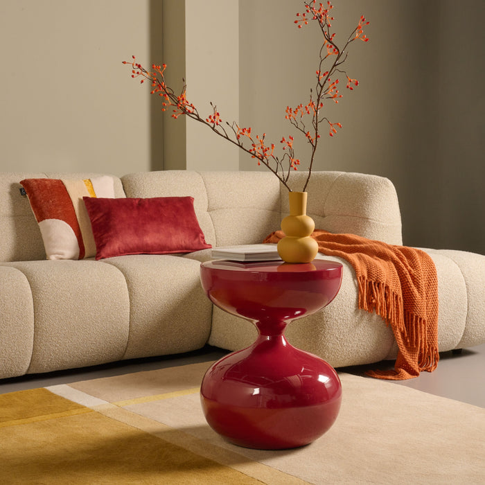 Bijzettafel Berlijn - Rood - Metaal - 41x50x41cm (BxHxD)