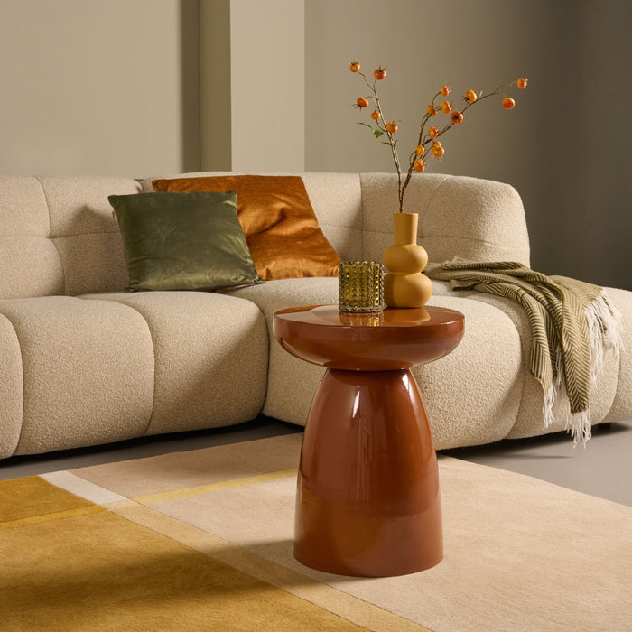 Bijzettafel Mannheim - Bruin - Metaal - 40x50x40cm (BxHxD)