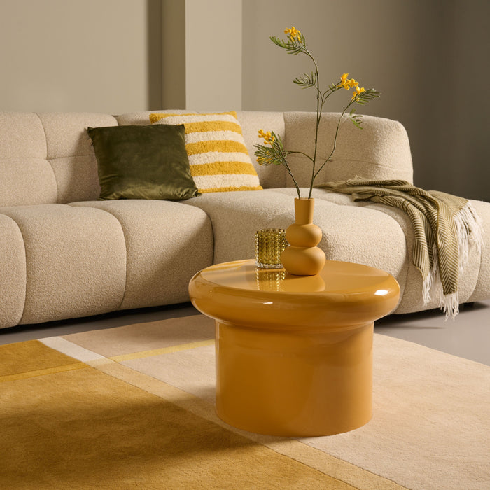 Bijzettafel Keulen - Geel|Oker - Metaal