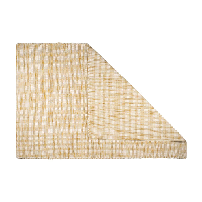 Vloerkleed Stip - Geel|Goud|Oker - 100% Wol