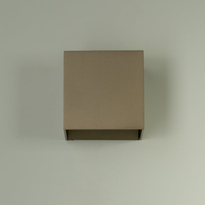 Searchlight Wall Wandlamp Vierkant - H 9,7 cm - Latte