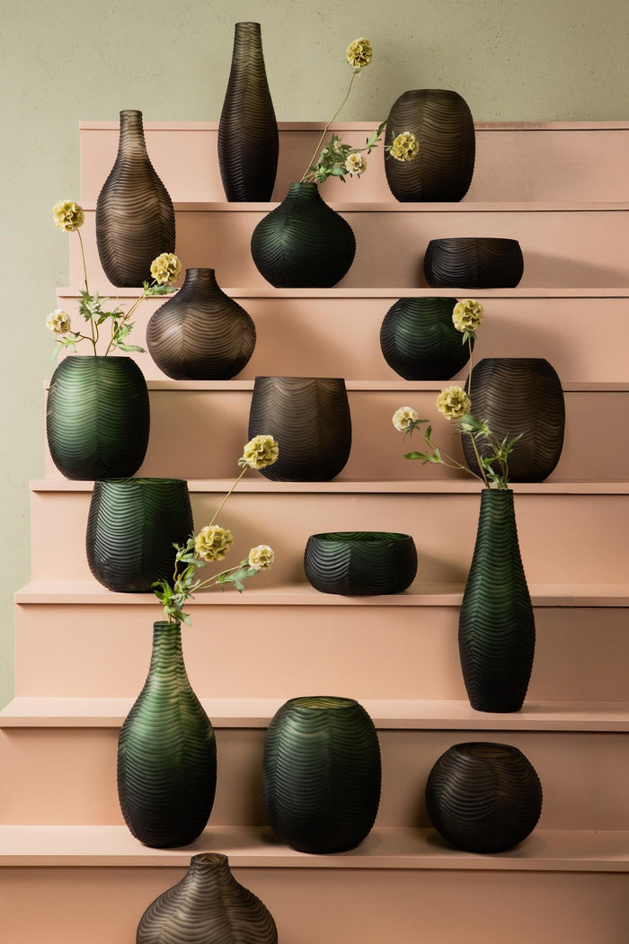 PTMD Elichi Green Glass Bowl Round