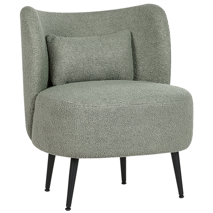 Beliani - OTSBY - Fauteuil - Lichtgroen - Bouclé