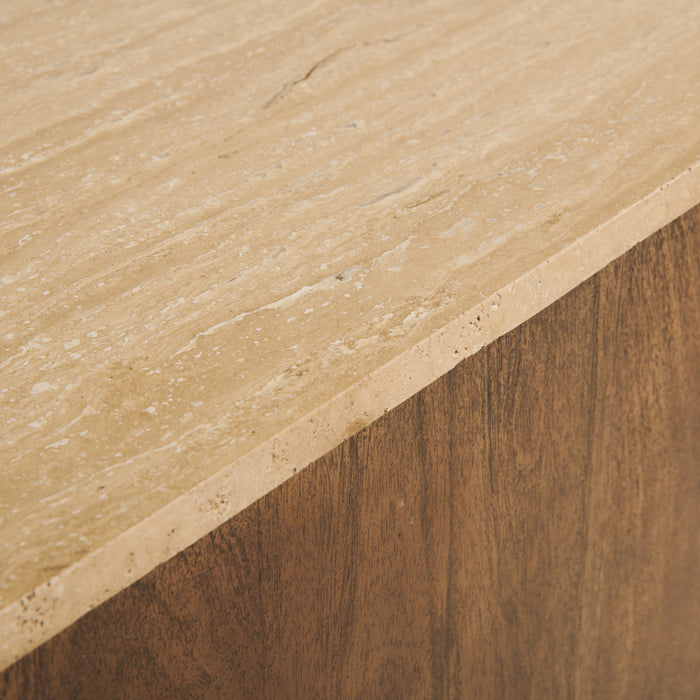 by fonQ Brato Tv-meubel met Marmeren Blad B 175 cm - Mangohout