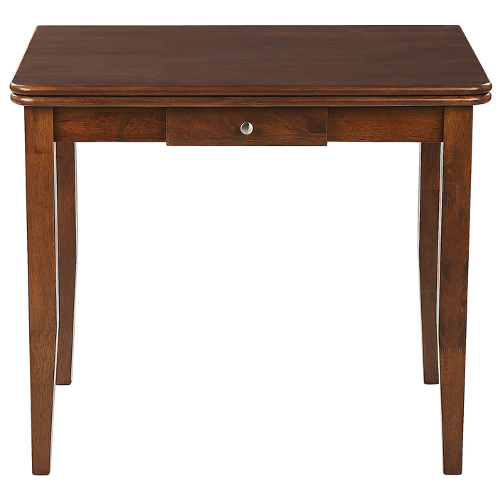 Beliani-MASELA-Uitschuifbare eettafel-Donkere houtkleur-Rubberhout