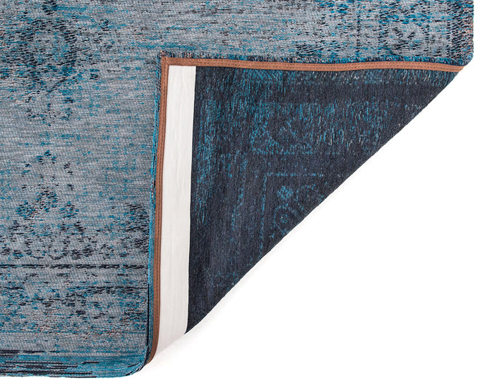 Louis de Poortere Medallion Fading World Vloerkleed 140 x 200 cm - Grey Turqouise
